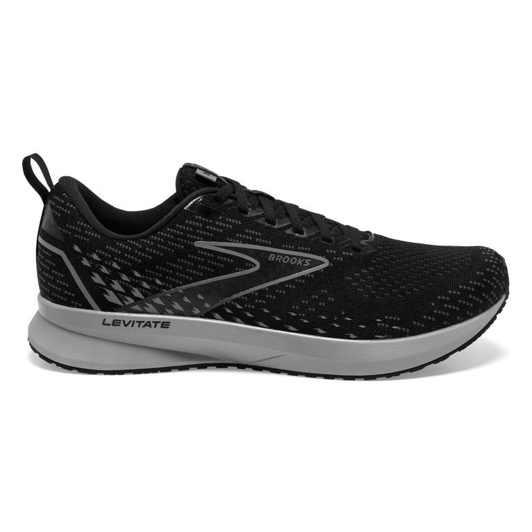 Brooks LEVITATE 5 Road Running Shoes Mens Sale - Black/Ebony/Grey/Charcoal (GRY372069)